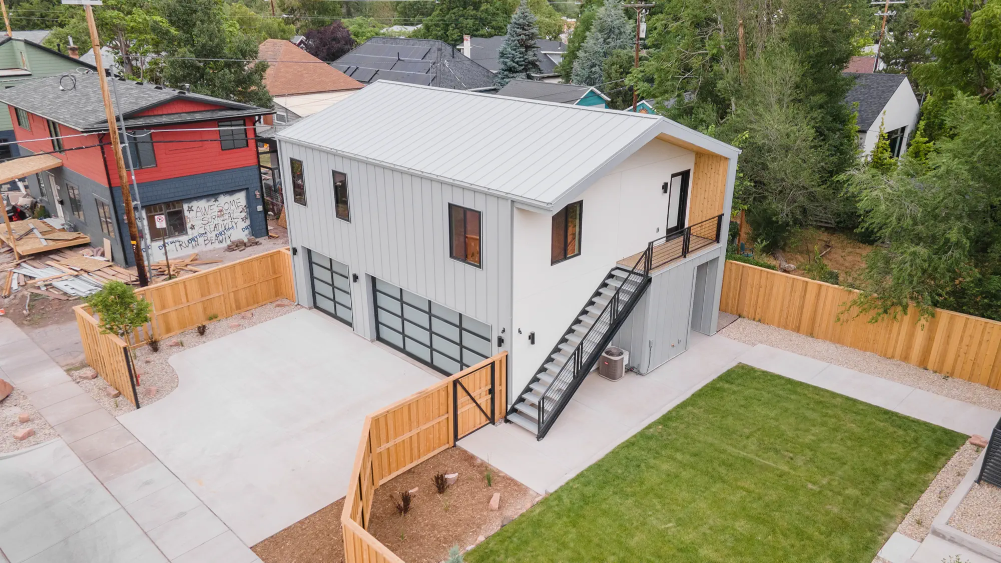 Exterior of Lincoln Street Residence, a custom home in Salt Lake City's 9th & 9th neighborhood