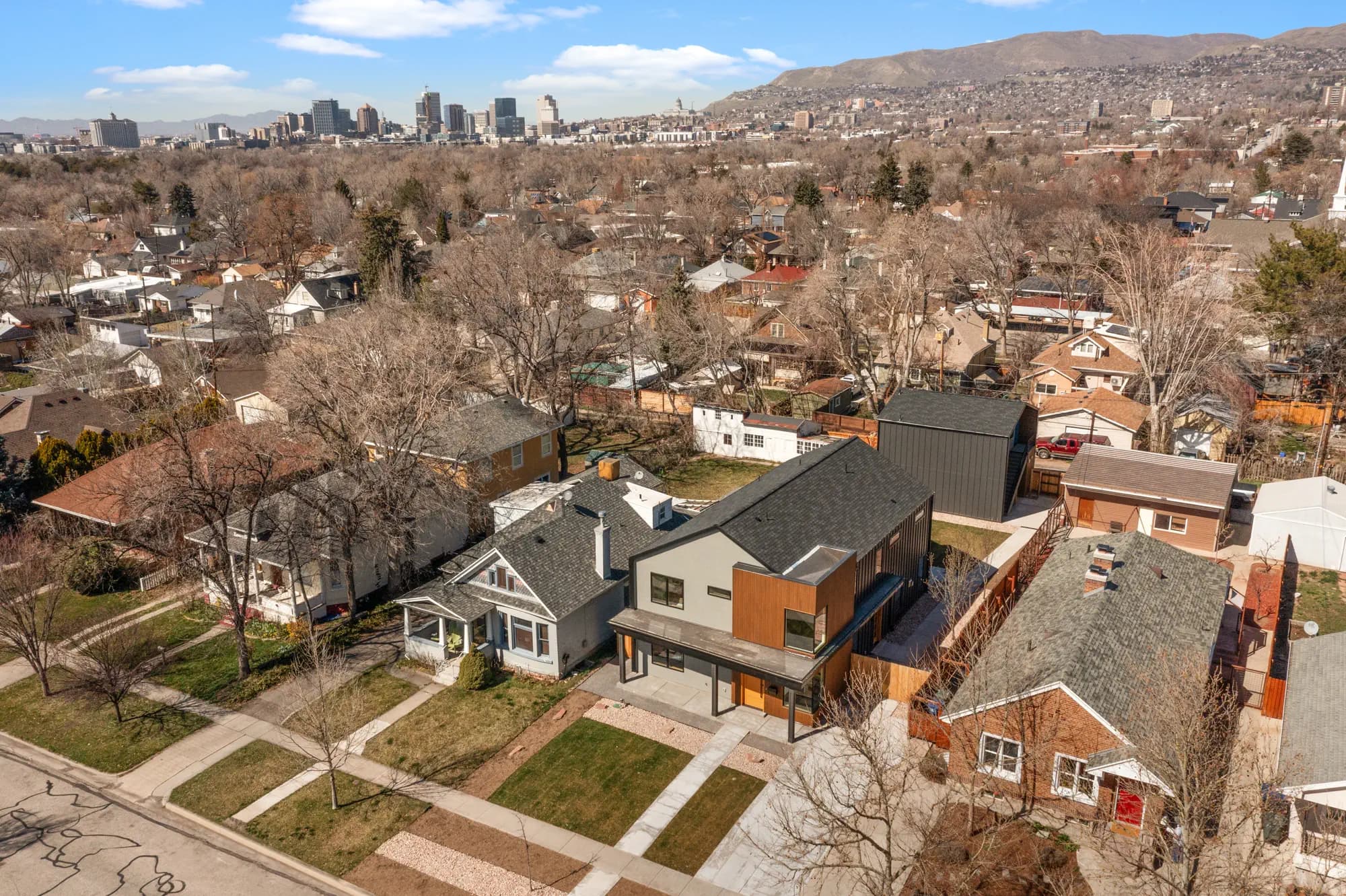 Aerial view of Princeton Avenue Residence in Salt Lake City