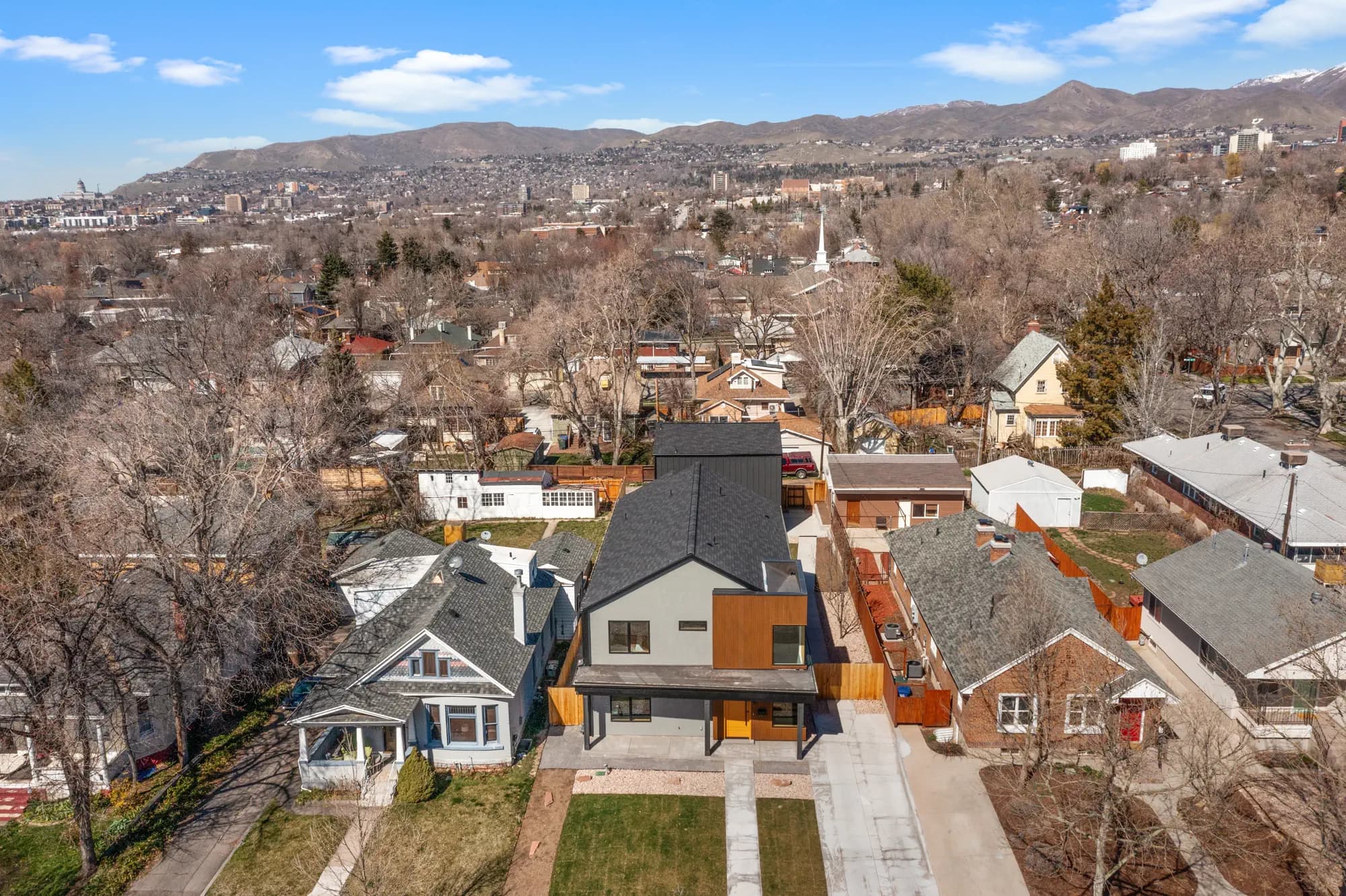 Aerial view of Princeton Avenue Residence in Salt Lake City